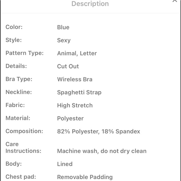 NWOT shein animal graphic print one piece swim - Picture 3 of 3